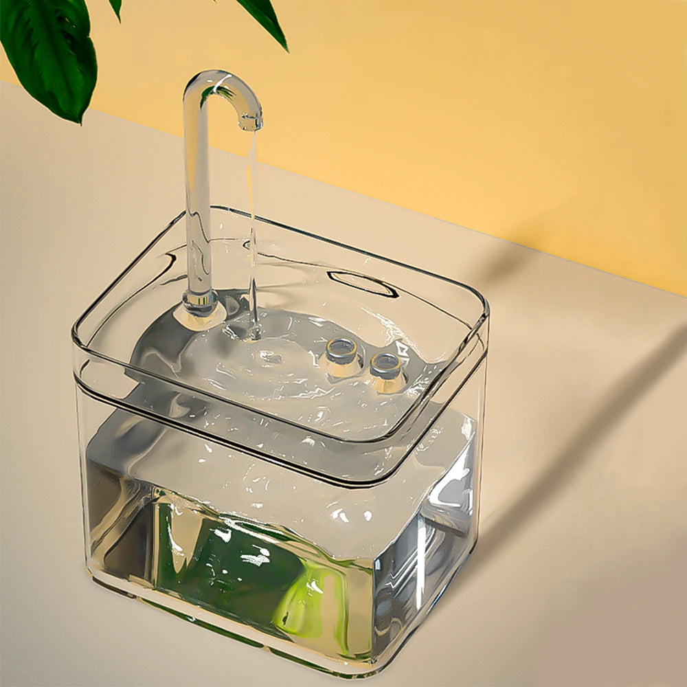 Auto Filter Transparent Water Fountain