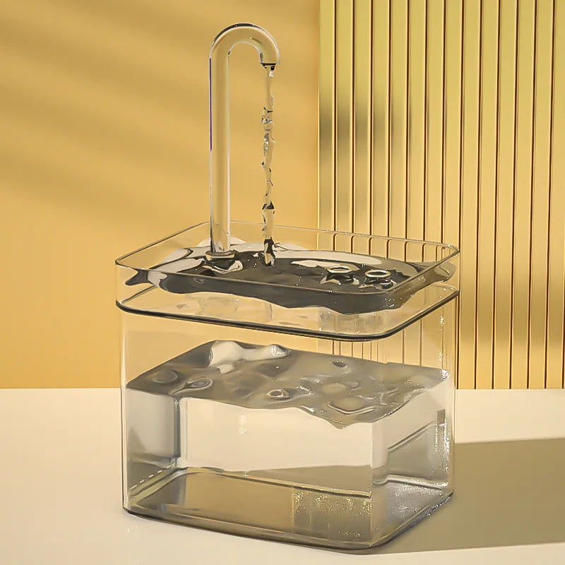 Auto Filter Transparent Water Fountain