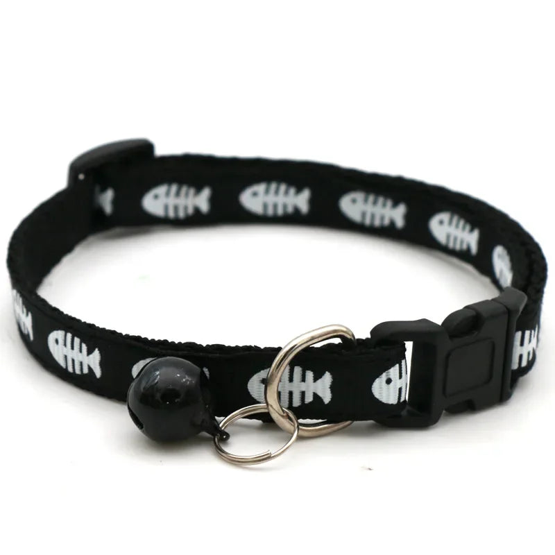 Cartoon Fish Bone Cat & Dog Collar