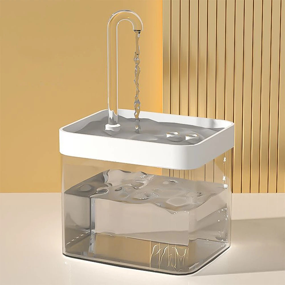 Auto Filter Transparent Water Fountain